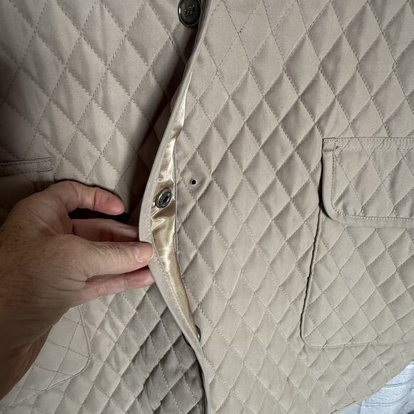 Cutter & Buck Ladies Tan Quilted Jacket, NWT, Side Pockets, Snap Relief, XL - Picture 7 of 10